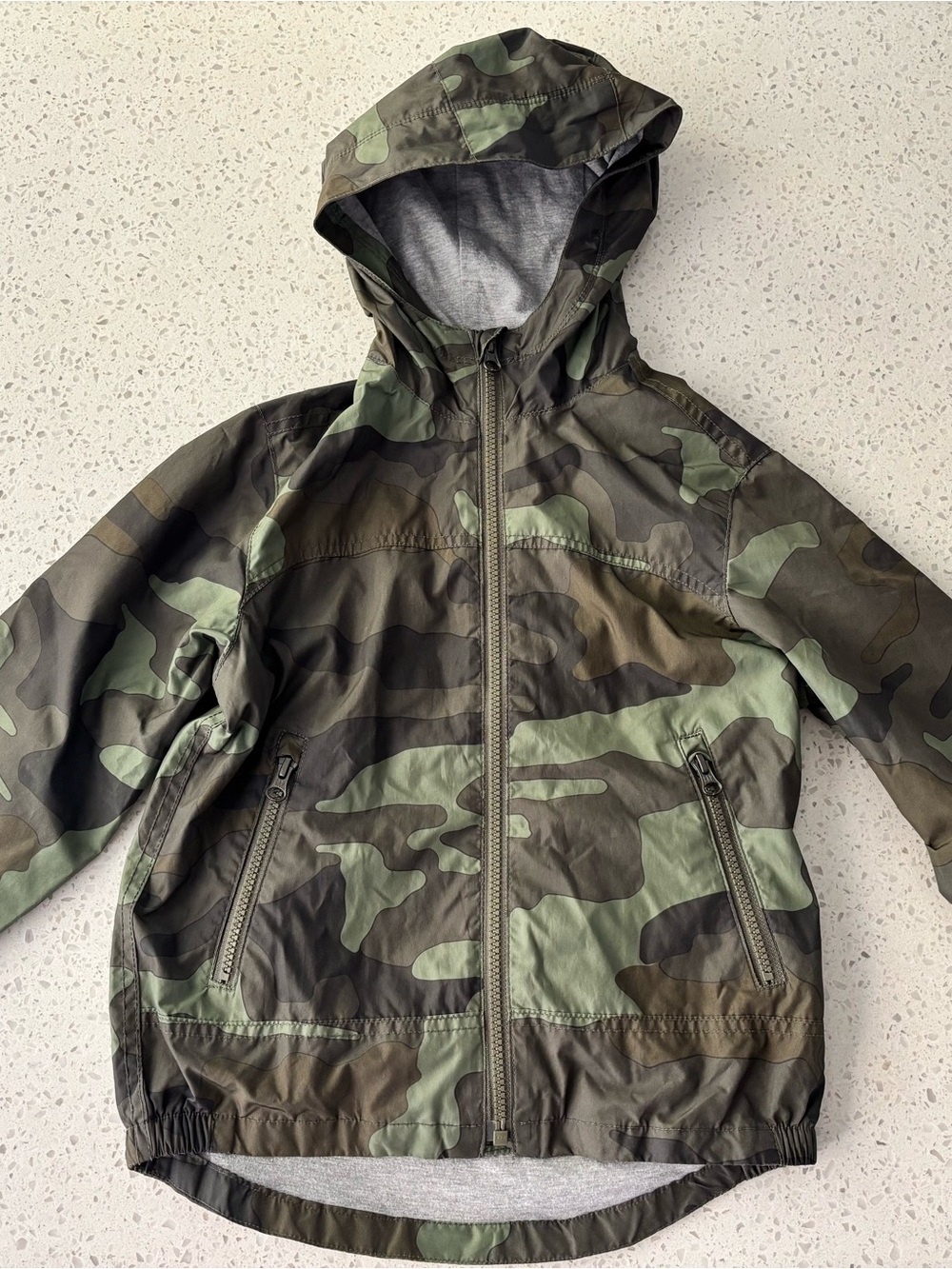 GAP Kids Camouflage Hooded Raincoat - Green & Brown